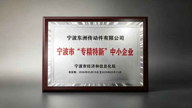 Ningbo Dongzhou Transmission Co., Ltd. erhält von der Stadt Ningbo den Status eines „spezialisierten und anspruchsvollen“ KMU